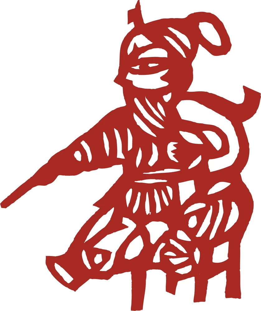 中国风中式传统喜庆民俗人物动物窗花剪纸插画边框AI矢量PNG素材【2216】